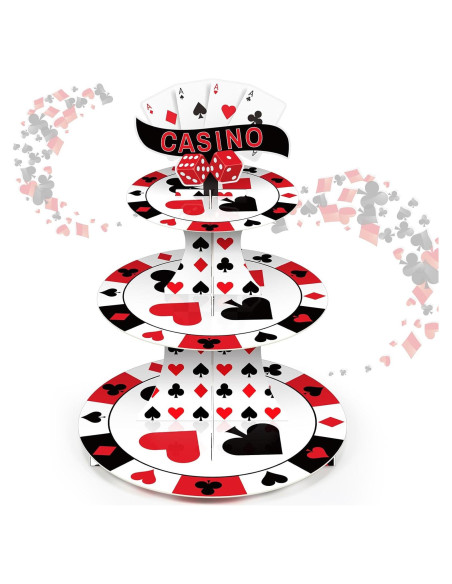 Soporte para Cupcakes 3 Niveles Tanlade Casino 39 cm