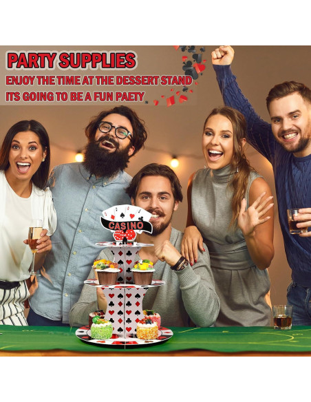 Soporte para Cupcakes 3 Niveles Tanlade Casino 39 cm