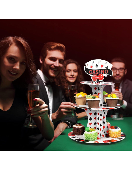 Soporte para Cupcakes 3 Niveles Tanlade Casino 39 cm