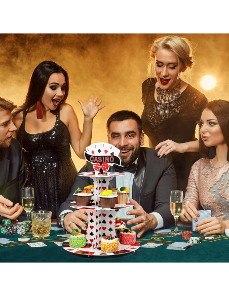 Soporte para Cupcakes 3 Niveles Tanlade Casino 39 cm