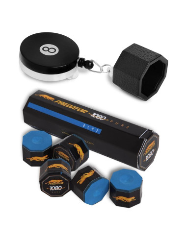 OKKO Tenedor Retráctil Octagonal para Tiza de Billar + Tiza Predator