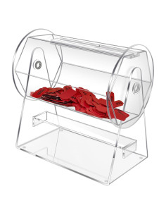 Tambor de Rifa Acrílico BZnota 27.94 cm Transparente