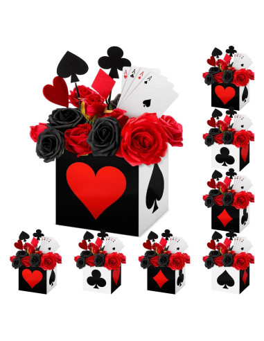 Cajas de Favor de Póker Zhanmai 8 Pcs 15x15x15 cm Casino