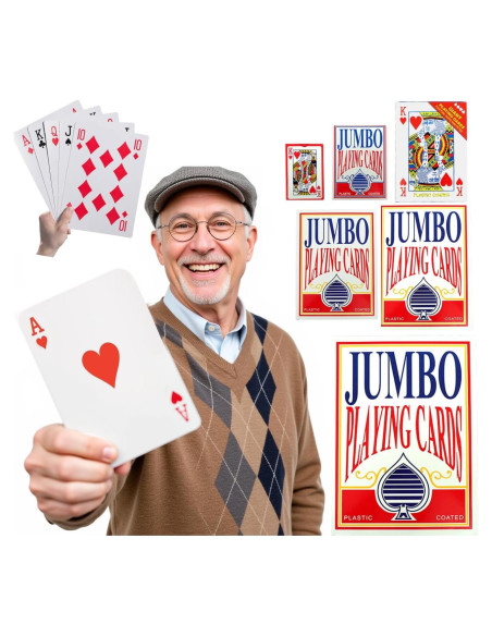 Jumbo Cartas de Juego Lynkaye 20x28 cm para Fiestas y Juegos