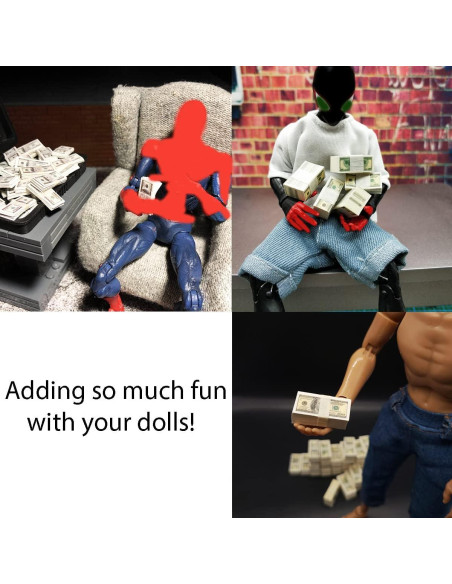 300 Piezas Billetes Falsos Miniatura 100 Dólares Decoración