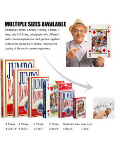 Jumbo Cartas de Juego Lynkaye 20x28 cm para Fiestas y Juegos 2