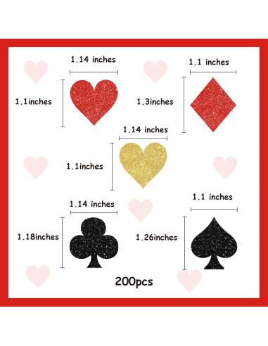 Confeti Brillante de Casino Sursurprise 200 Piezas