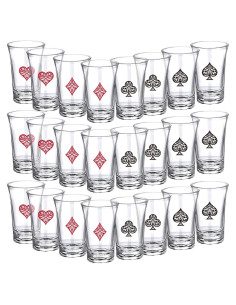 Chuangdi 24 Vasos de Chupito Acrílico para Fiesta de Póker