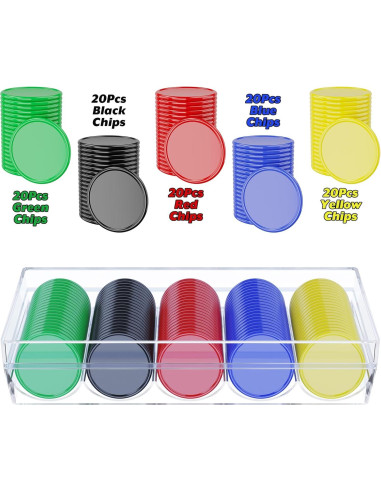 Fichas de Póker Cosmos 100 Pcs con Caja Acrílica