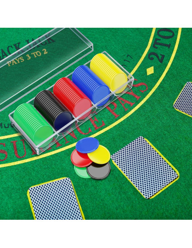 Fichas de Póker Cosmos 100 Pcs con Caja Acrílica