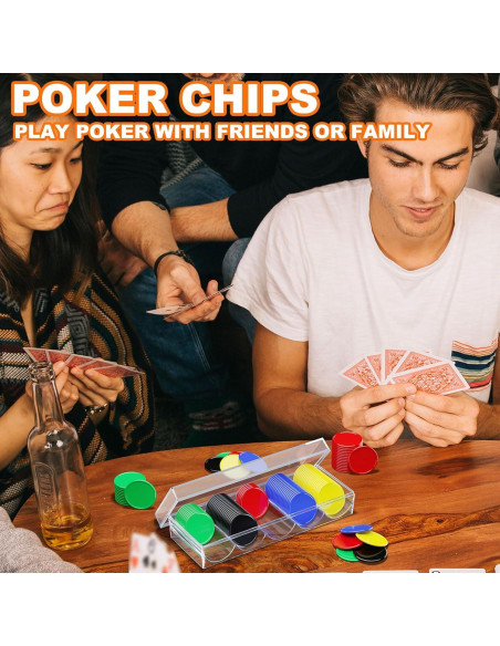 Fichas de Póker Cosmos 100 Pcs con Caja Acrílica