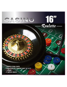 Juego de Ruleta Da Vinci 40.64 cm con 120 Fichas y Tapete