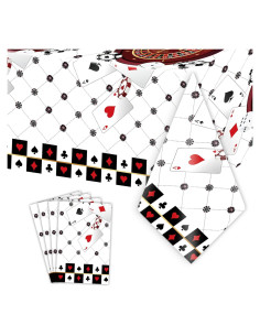 Mantel de Casino Ayearparty 4 Piezas 137x274 cm Desechable