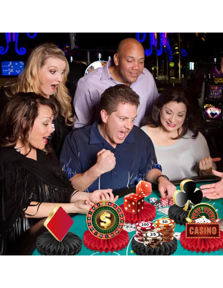 9 Piezas Decoraciones de Fiesta Casino Koeilay Centros Mesa