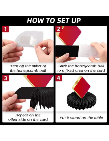 9 Piezas Decoraciones de Fiesta Casino Koeilay Centros Mesa