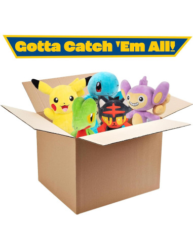 Peluche Pokémon 20 cm 5-Pack - Licencia Oficial Jazwares