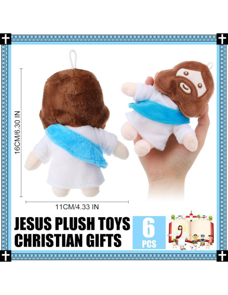 Muñecos de Peluche Jesús Barydat 6 Pcs Regalos Cristianos