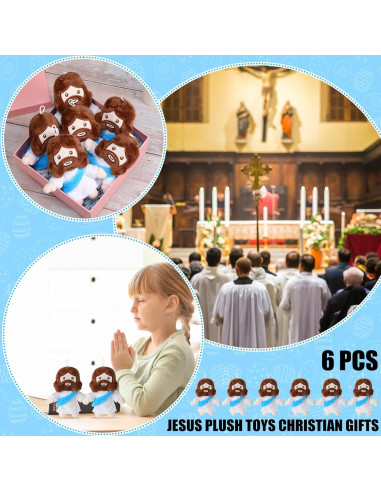 Muñecos de Peluche Jesús Barydat 6 Pcs Regalos Cristianos