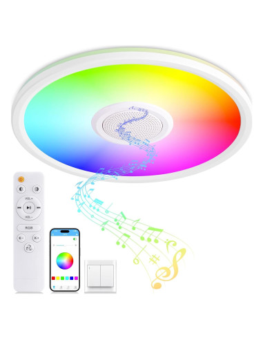 Luz de Techo LED RGB UprizeP 24W con Altavoz Bluetooth