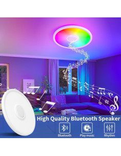 Luz de Techo LED RGB UprizeP 24W con Altavoz Bluetooth 2