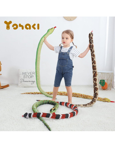 Juguete de Peluche Serpiente YOHAKI 150 cm Suave y Realista