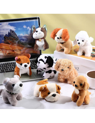 Aoriher 18 Perros de Peluche Mini 12 cm para Fiestas