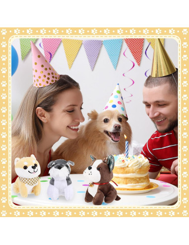 Aoriher 18 Perros de Peluche Mini 12 cm para Fiestas
