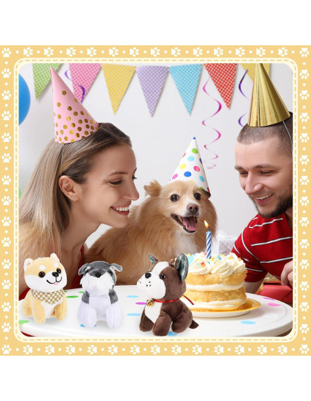 Aoriher 18 Perros de Peluche Mini 12 cm para Fiestas