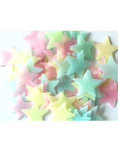 100 Estrellas Luminiscentes Senlinlv para Decoración de Pared 2