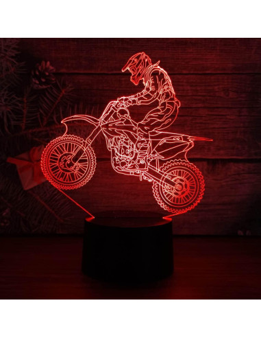 Lámpara LED Motocross KOLITEE 3D 16 Colores Control Remoto