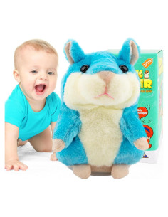 Hamster Hablante Qrooper Azul Claro, Juguete Interactivo 3+