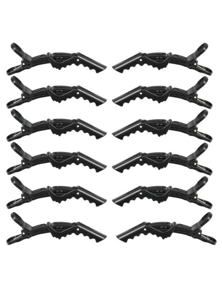 12 Clips de Pelo Cocodrilo Negros YantaiSiyu - Profesional