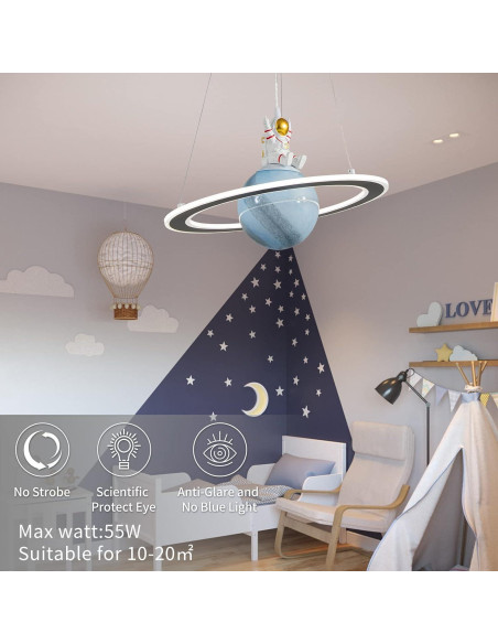Lámpara Colgante Astronauta O'NEELDY LED Regulable 70cm Lámpara Colgante Astronauta O'NEELDY LED Regulable 70cm