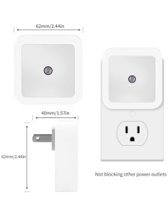 Luz Nocturna KINUR 6 Pack LED con Sensor Crepúsculo 2