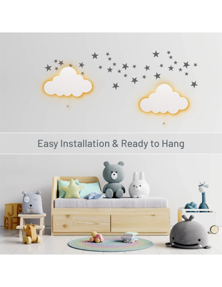 Luz Nocturna de Pared LumiPets Nube 45x28cm LED Batería Luz Nocturna de Pared LumiPets Nube 45x28cm LED Batería
