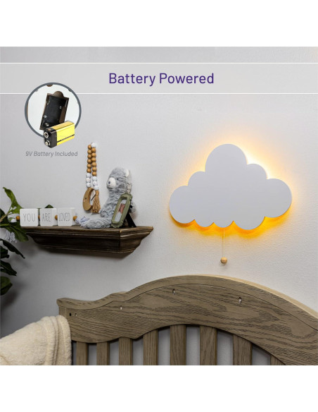 Luz Nocturna de Pared LumiPets Nube 45x28cm LED Batería Luz Nocturna de Pared LumiPets Nube 45x28cm LED Batería