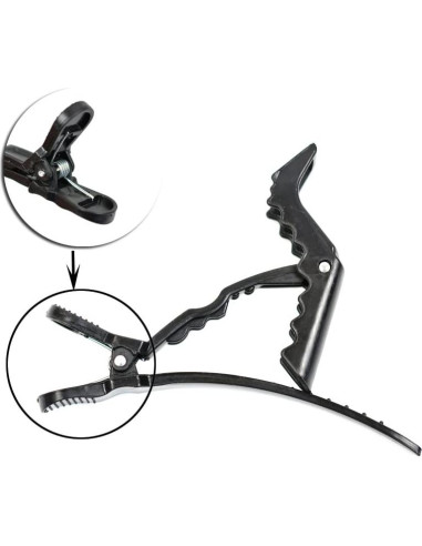 12 Clips de Pelo Cocodrilo Negros YantaiSiyu - Profesional