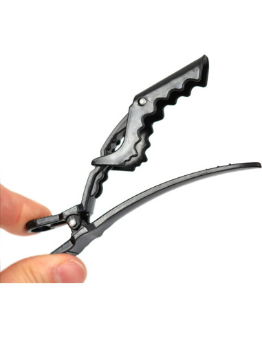 12 Clips de Pelo Cocodrilo Negros YantaiSiyu - Profesional