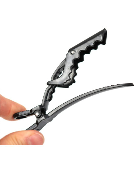 12 Clips de Pelo Cocodrilo Negros YantaiSiyu - Profesional