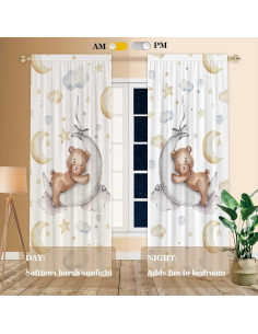 Cortinas Felortte 2 Paneles 105x213 cm Cuento Oso 2