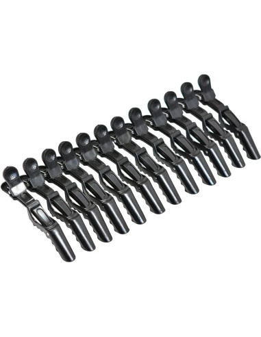 12 Clips de Pelo Cocodrilo Negros YantaiSiyu - Profesional