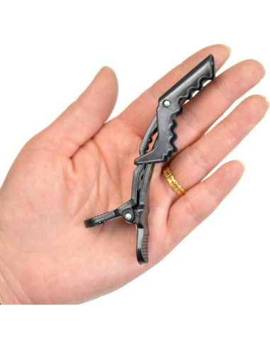 12 Clips de Pelo Cocodrilo Negros YantaiSiyu - Profesional