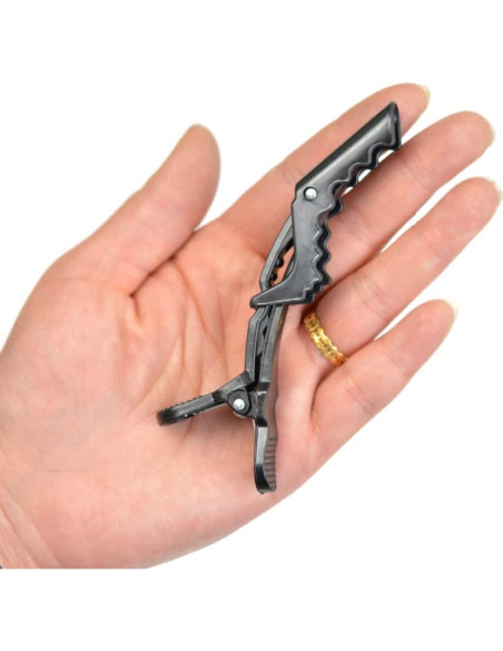 12 Clips de Pelo Cocodrilo Negros YantaiSiyu - Profesional