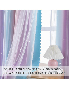 Cortina Opaca XiDi Arcoíris Rosa para Niñas 85x183 cm 2