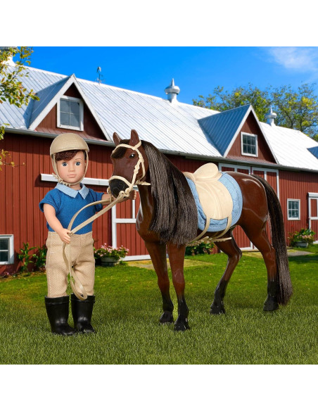 Muñeco Mini Niño Lori - Brian y Caballo Barnaby - 15 cm