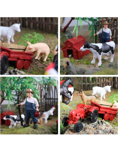 Set de Figuras de Animales de Granja EOIVSH 22 Piezas