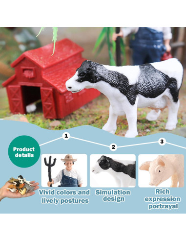 Set de Figuras de Animales de Granja EOIVSH 22 Piezas