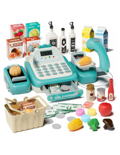 Caja Registradora Juguete Stactcute 49 Piezas Verde