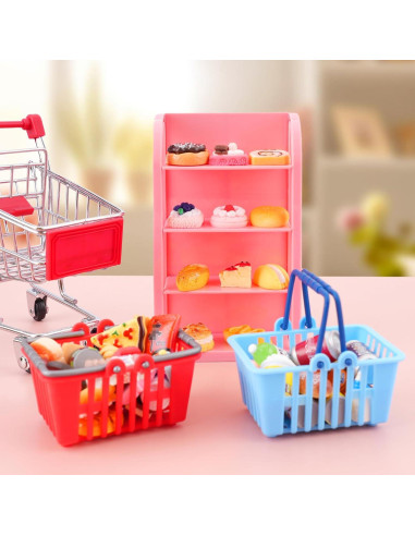 50 Piezas Mini Comida y Bebidas para Casa de Muñecas 1:12