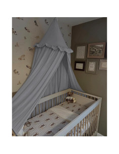 Dosel para Cama Infantil Wonder Space Gris Algodón 240x50cm 2